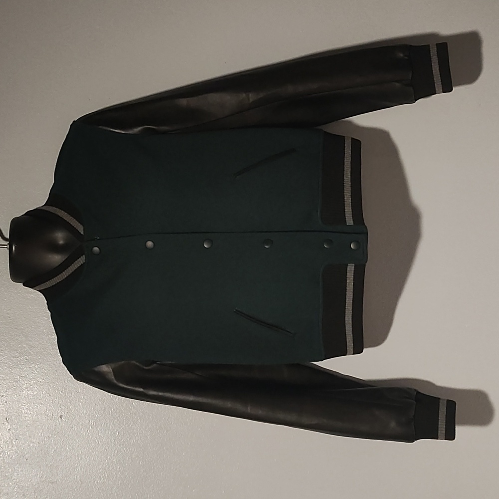 Bailey 44 Green, Black And Gray Varsity Jacket